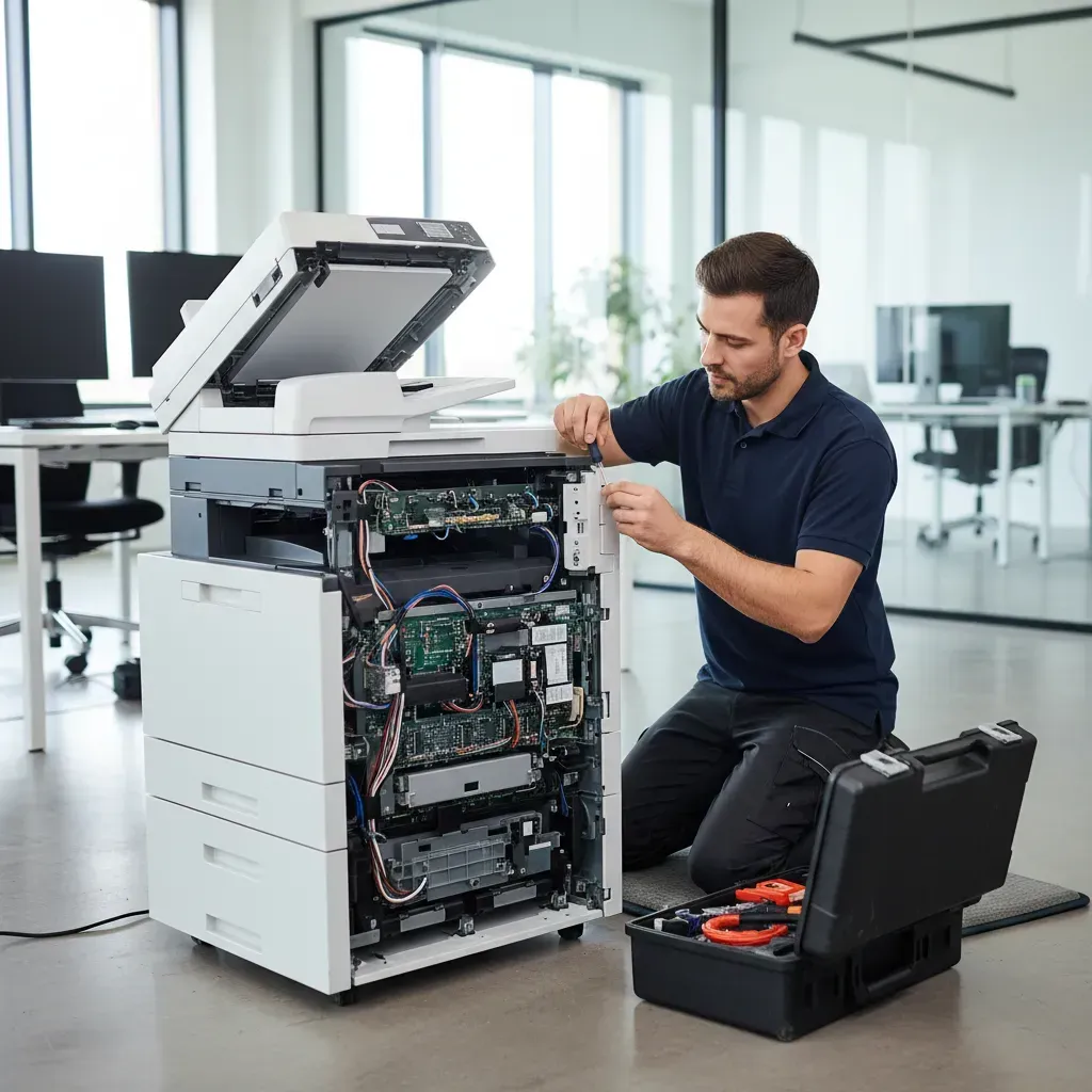 Servicetechniker bei der Wartung vor Ort