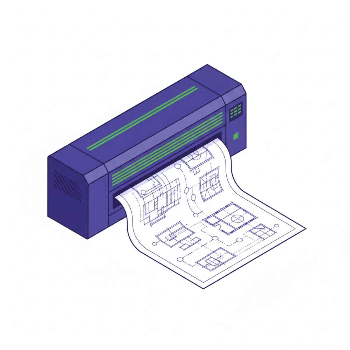 Illustration zum Begriff Plotter