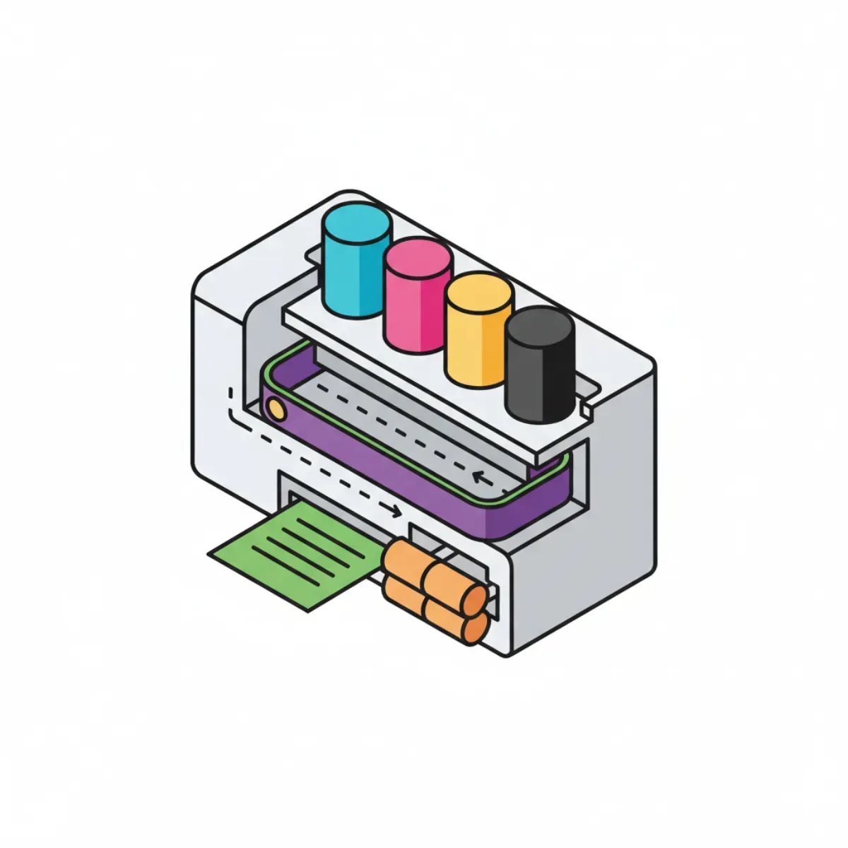 Illustration zum Begriff Transferband / Transfereinheit (Belt Unit)